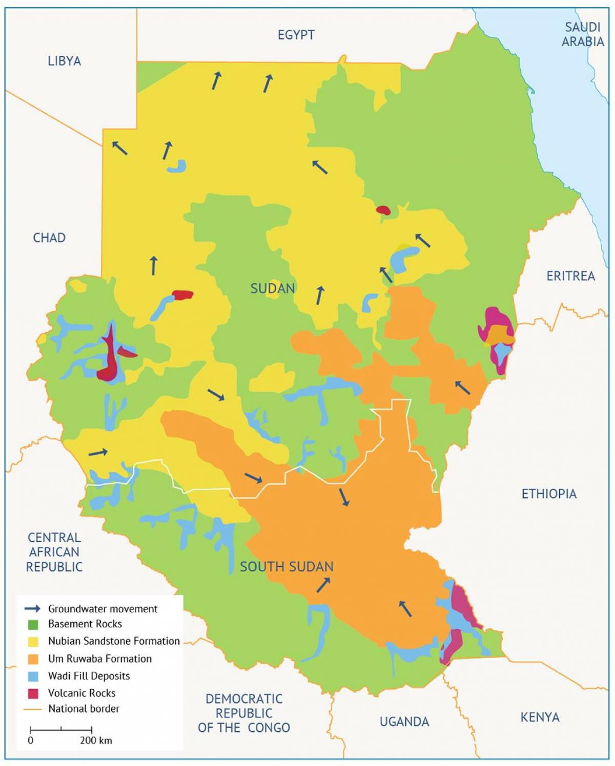 Kaart Sudaani valamu 