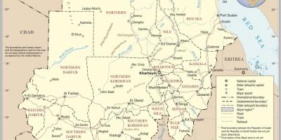 Kaart riigid Sudaan